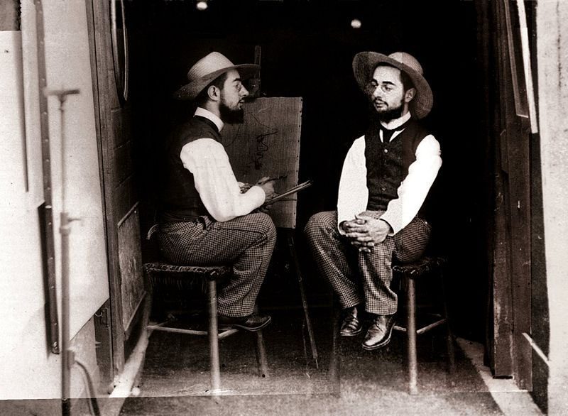 Henri de Toulouse-Lautrec pintando