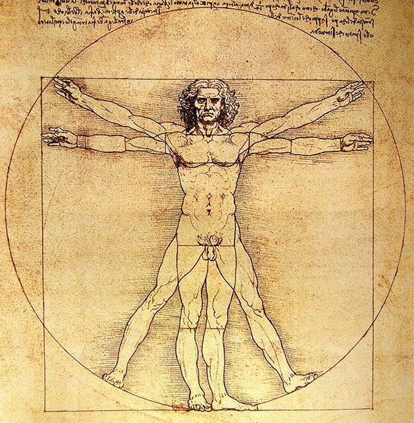 El Hombre de Vitruvio de Da Vinci