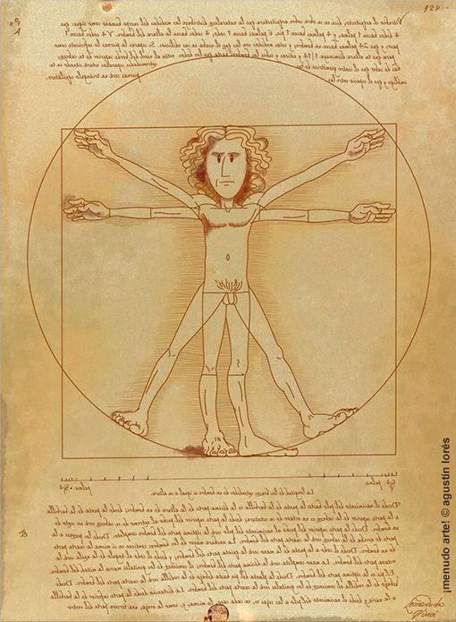 El Hombre de Vitruvio dibujo