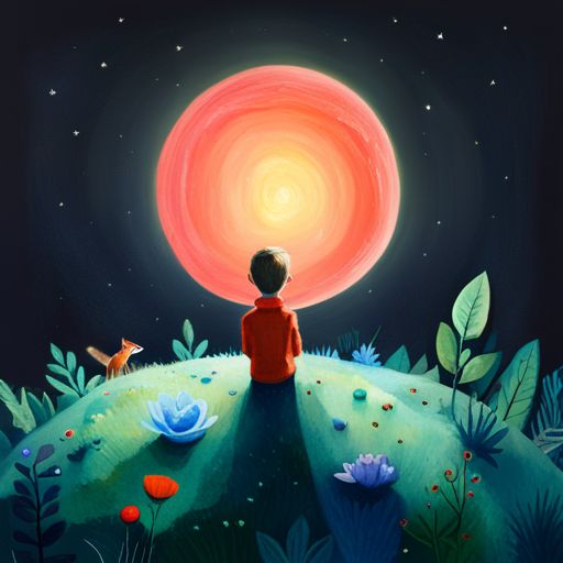 El Principito explorando planetas desconocidos