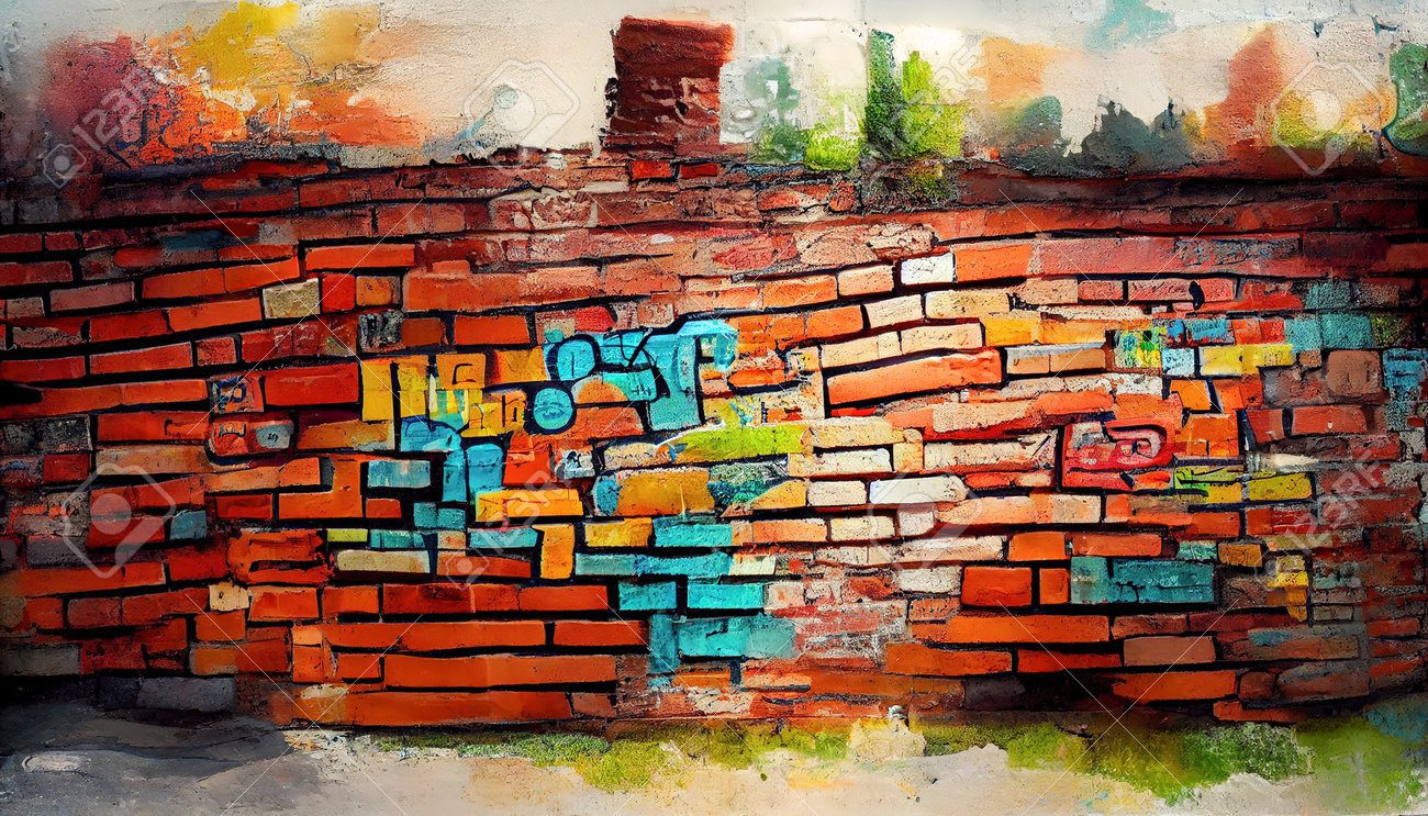 Qué mensaje puede transmitir un graffitis 3 Graffiti antiguo en pared de ladrillos
