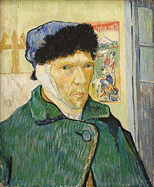 Van Gogh pintando Autorretrato con Oreja Vendada