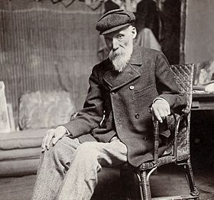 Joven Renoir pintando en su estudio