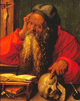 Alberto Durero pintando en su estudio