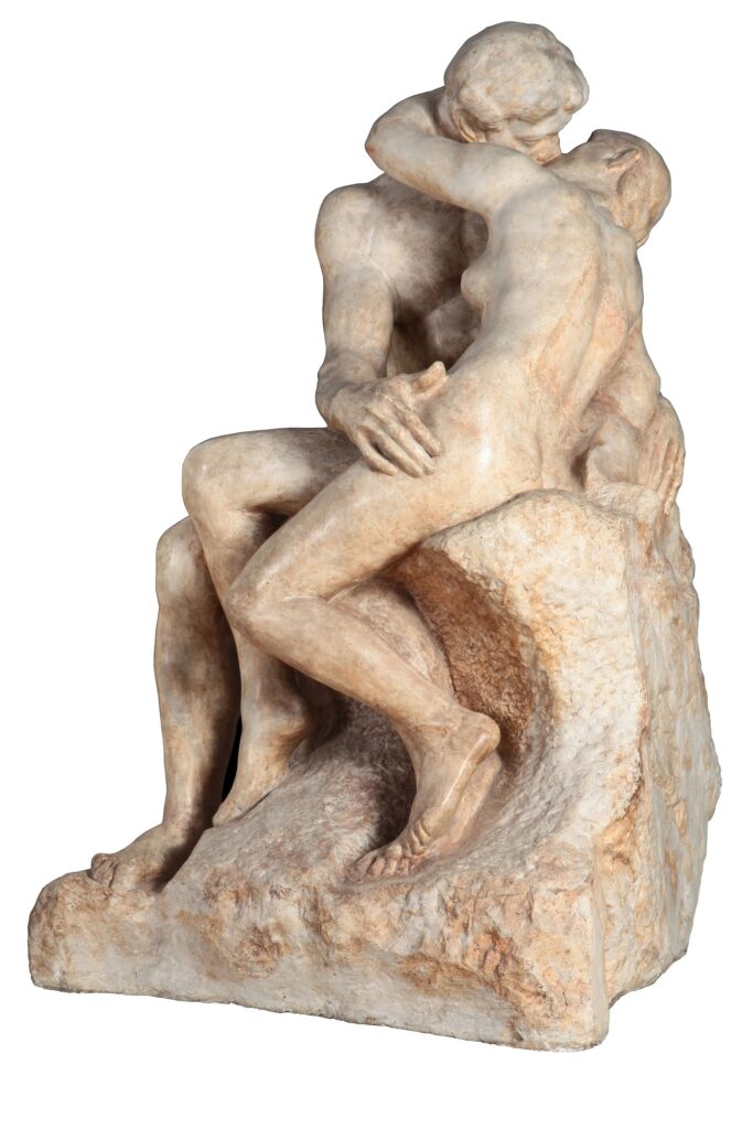 Que evoca la imagen de la escultura El beso 19 3659