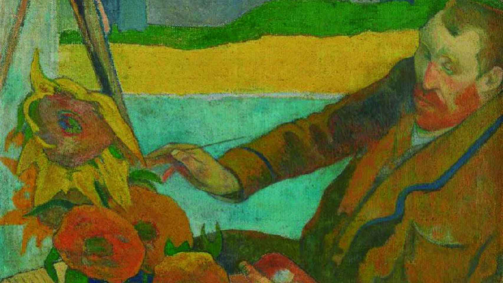 Van Gogh pintando en su estudio