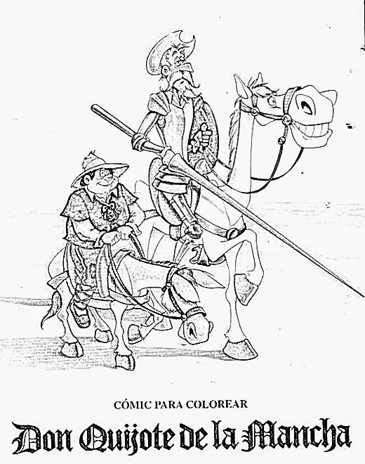 Don Quijote dibujo detallado