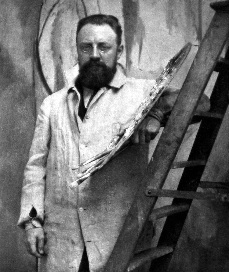 Joven Henri Matisse pintando