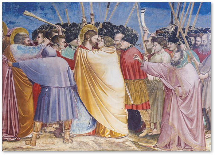 Giotto di Bondone pintando frescos