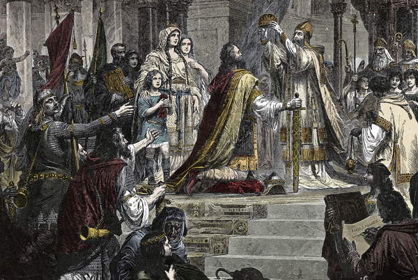 Coronación de Carlomagno e invención de imprenta