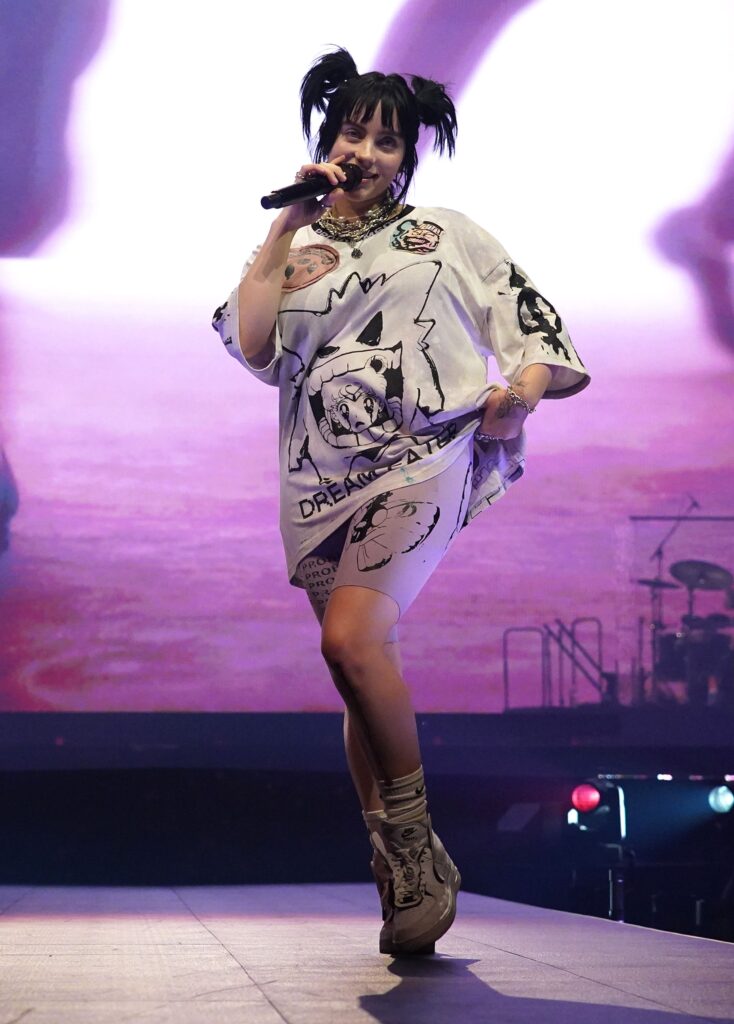 billie eilish performs onstage during her happier than ever news photo 1644314291