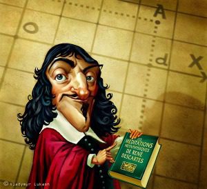 René Descartes pensando