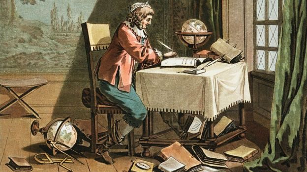 René Descartes pensando