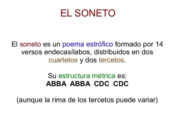 Qué estructura se acostumbra a usar en el soneto