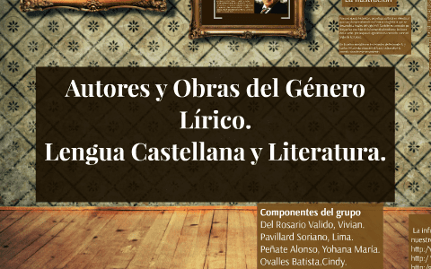 Obras literarias género lírico