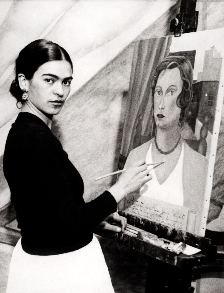 Cuál es el significado de las pinturas de Frida Kahlo 8 frida kahlo pintando un retrato en san francisco 5