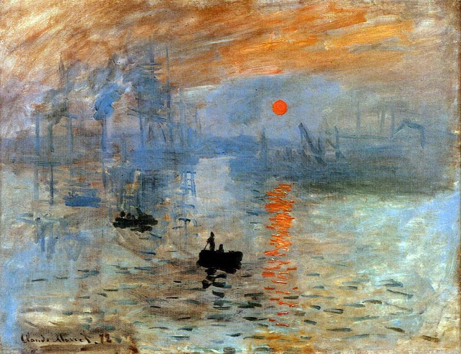 Impresión, sol naciente de Monet