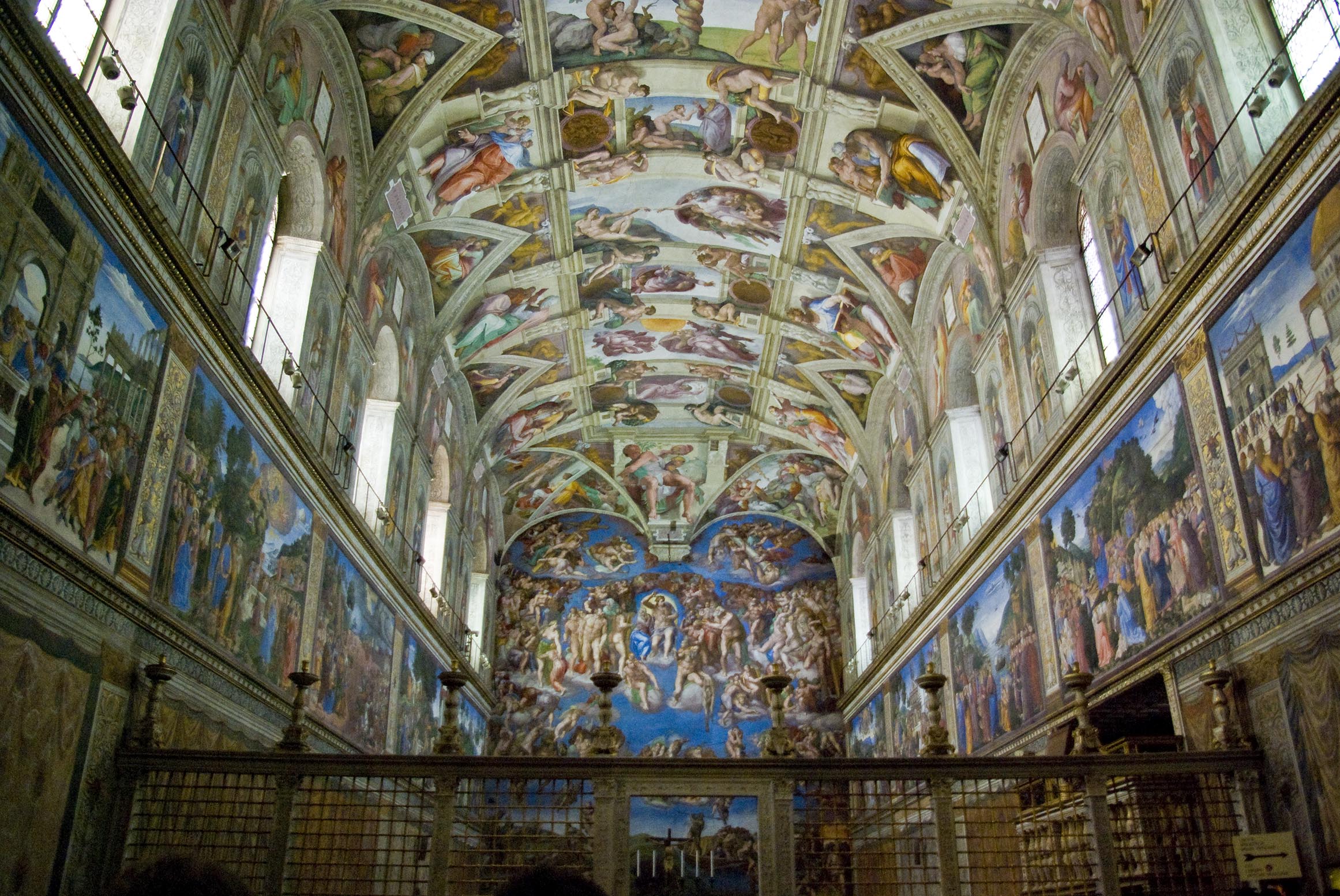 Miguel Ángel pintando la Capilla Sixtina
