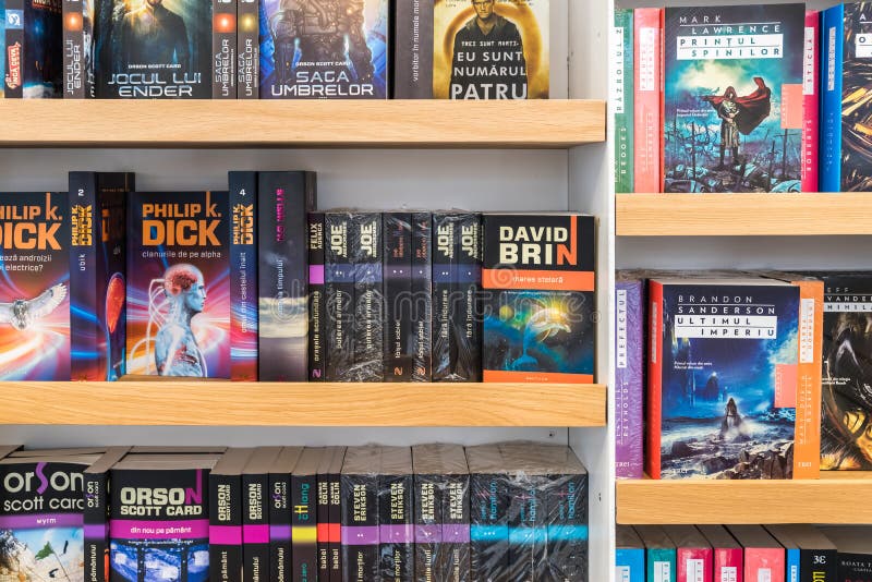 Libros de ciencia ficción en estantería