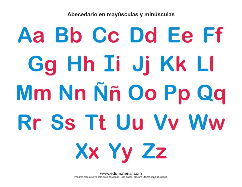 Cómo escribir el abecedario en mayúsculas y minúsculas 9 mayusculas minusculas