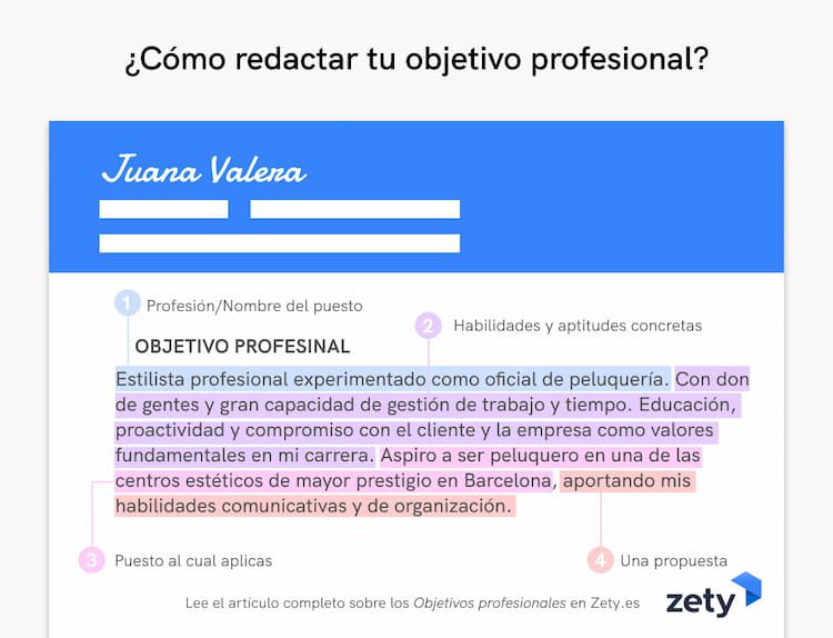 Cómo redactar objetivos profesionales en tu CV Ejemplos útiles 9 objetivos profesionales