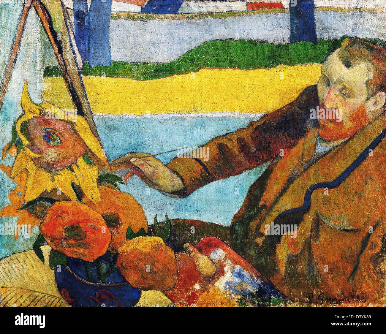 Cómo era la tecnica de pintura de Van Gogh 4 Van Gogh pintando al aire libre