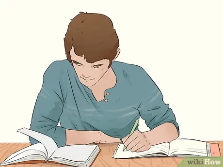 Cómo se hace una reseña de un libro 3 Persona escribiendo reseña de libro