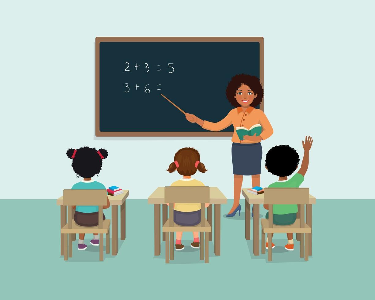 Profesor enseñando a estudiantes en clase